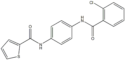 N-{4-[(2-chlorobenzoyl)amino]phenyl}-2-thiophenecarboxamide Struktur