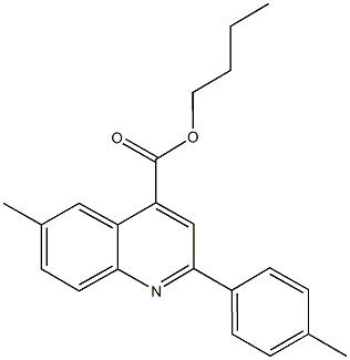 butyl 6-methyl-2-(4-methylphenyl)-4-quinolinecarboxylate Struktur