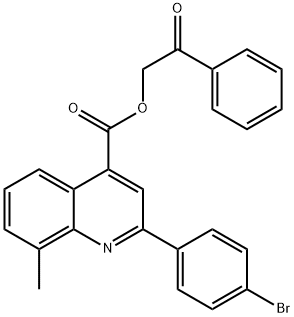 2-oxo-2-phenylethyl 2-(4-bromophenyl)-8-methyl-4-quinolinecarboxylate Struktur