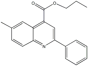 propyl 6-methyl-2-phenyl-4-quinolinecarboxylate Struktur