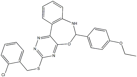 4-{3-[(2-chlorobenzyl)sulfanyl]-6,7-dihydro[1,2,4]triazino[5,6-d][3,1]benzoxazepin-6-yl}phenyl ethyl ether Struktur