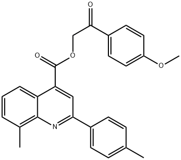 2-(4-methoxyphenyl)-2-oxoethyl 8-methyl-2-(4-methylphenyl)-4-quinolinecarboxylate Struktur