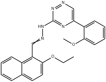 2-ethoxy-1-naphthaldehyde [5-(2-methoxyphenyl)-1,2,4-triazin-3-yl]hydrazone Struktur