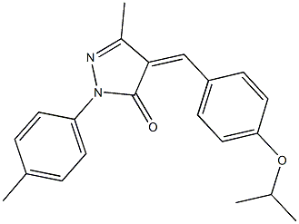 4-(4-isopropoxybenzylidene)-5-methyl-2-(4-methylphenyl)-2,4-dihydro-3H-pyrazol-3-one Struktur