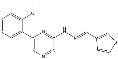 3-thiophenecarbaldehyde [5-(2-methoxyphenyl)-1,2,4-triazin-3-yl]hydrazone Struktur