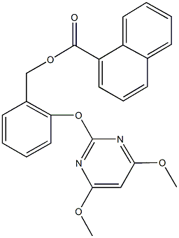 2-[(4,6-dimethoxy-2-pyrimidinyl)oxy]benzyl 1-naphthoate Struktur