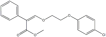 methyl 3-[2-(4-chlorophenoxy)ethoxy]-2-phenylacrylate Struktur