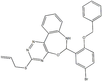 3-(allylsulfanyl)-6-[2-(benzyloxy)-5-bromophenyl]-6,7-dihydro[1,2,4]triazino[5,6-d][3,1]benzoxazepine Struktur