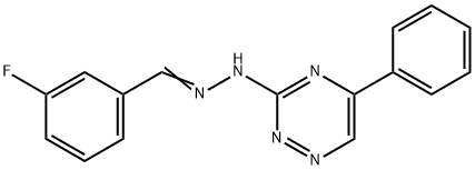 3-fluorobenzaldehyde (5-phenyl-1,2,4-triazin-3-yl)hydrazone Struktur