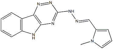 1-methyl-1H-pyrrole-2-carbaldehyde 5H-[1,2,4]triazino[5,6-b]indol-3-ylhydrazone Struktur