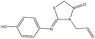 3-allyl-2-[(4-hydroxyphenyl)imino]-1,3-thiazolidin-4-one Struktur