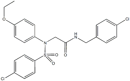 N-(4-chlorobenzyl)-2-{[(4-chlorophenyl)sulfonyl]-4-ethoxyanilino}acetamide Struktur