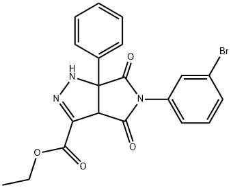 ethyl 5-(3-bromophenyl)-4,6-dioxo-6a-phenyl-1,3a,4,5,6,6a-hexahydropyrrolo[3,4-c]pyrazole-3-carboxylate Struktur