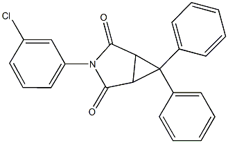 3-(3-chlorophenyl)-6,6-diphenyl-3-azabicyclo[3.1.0]hexane-2,4-dione Struktur