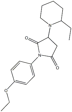 1-(4-ethoxyphenyl)-3-(2-ethyl-1-piperidinyl)-2,5-pyrrolidinedione Struktur