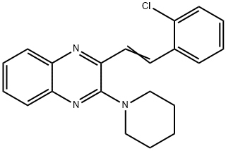 2-[2-(2-chlorophenyl)vinyl]-3-(1-piperidinyl)quinoxaline Struktur