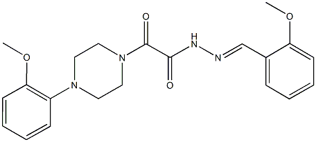 N'-(2-methoxybenzylidene)-2-[4-(2-methoxyphenyl)-1-piperazinyl]-2-oxoacetohydrazide Struktur