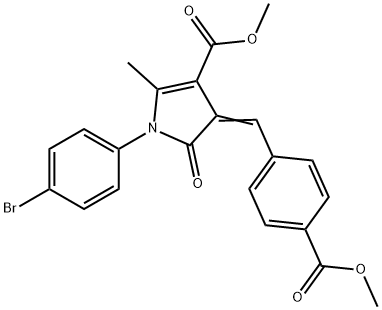 methyl 1-(4-bromophenyl)-4-[4-(methoxycarbonyl)benzylidene]-2-methyl-5-oxo-4,5-dihydro-1H-pyrrole-3-carboxylate Struktur