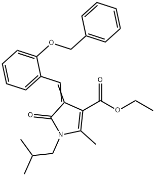 ethyl 4-[2-(benzyloxy)benzylidene]-1-isobutyl-2-methyl-5-oxo-4,5-dihydro-1H-pyrrole-3-carboxylate Struktur