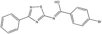 4-bromo-N-(3-phenyl-1,2,4-thiadiazol-5-yl)benzenecarboximidic acid Struktur