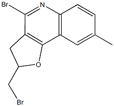 4-bromo-2-(bromomethyl)-8-methyl-2,3-dihydrofuro[3,2-c]quinoline Struktur