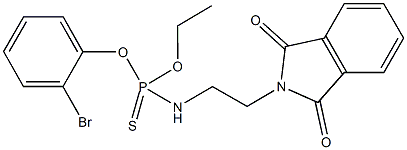 O-(2-bromophenyl) O-ethyl 2-(1,3-dioxo-1,3-dihydro-2H-isoindol-2-yl)ethylamidothiophosphate Struktur