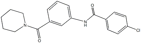 4-chloro-N-[3-(1-piperidinylcarbonyl)phenyl]benzamide Struktur