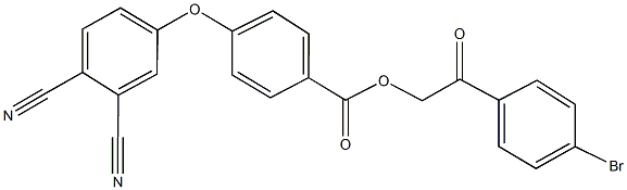 2-(4-bromophenyl)-2-oxoethyl 4-(3,4-dicyanophenoxy)benzoate Struktur