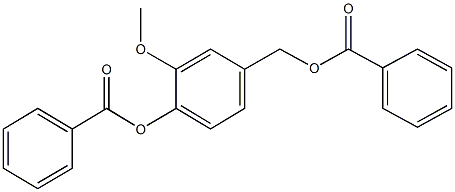 4-[(benzoyloxy)methyl]-2-methoxyphenyl benzoate Struktur