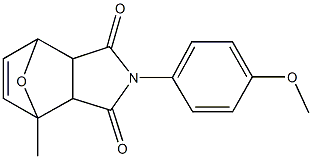 4-(4-methoxyphenyl)-1-methyl-10-oxa-4-azatricyclo[5.2.1.0~2,6~]dec-8-ene-3,5-dione Struktur