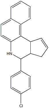 4-(4-chlorophenyl)-3a,4,5,11c-tetrahydro-3H-benzo[f]cyclopenta[c]quinoline Struktur