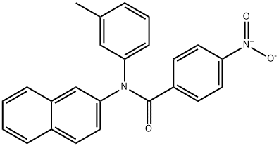 4-nitro-N-(3-methylphenyl)-N-(2-naphthyl)benzamide Struktur