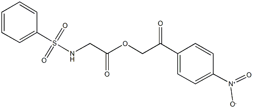 2-{4-nitrophenyl}-2-oxoethyl [(phenylsulfonyl)amino]acetate Struktur