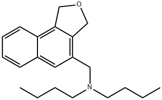 N-butyl-N-(1,3-dihydronaphtho[1,2-c]furan-4-ylmethyl)-1-butanamine Struktur