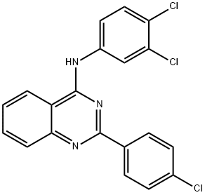 N-[2-(4-chlorophenyl)-4-quinazolinyl]-N-(3,4-dichlorophenyl)amine Struktur