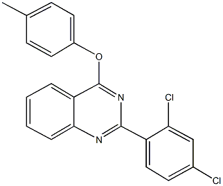 2-(2,4-dichlorophenyl)-4-(4-methylphenoxy)quinazoline Struktur