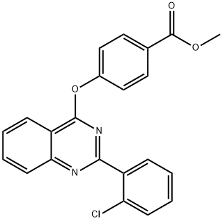 methyl 4-{[2-(2-chlorophenyl)-4-quinazolinyl]oxy}benzoate Struktur