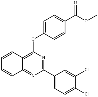 methyl 4-{[2-(3,4-dichlorophenyl)-4-quinazolinyl]oxy}benzoate Struktur