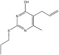 5-allyl-6-methyl-2-(propylsulfanyl)-4-pyrimidinol Struktur