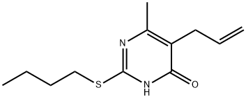 5-allyl-2-(butylsulfanyl)-6-methyl-4-pyrimidinol Struktur