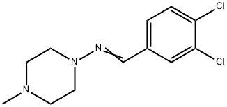 N-(3,4-dichlorobenzylidene)-N-(4-methyl-1-piperazinyl)amine Struktur