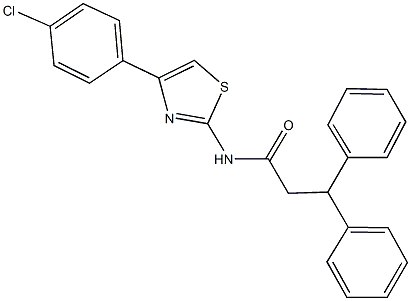 N-[4-(4-chlorophenyl)-1,3-thiazol-2-yl]-3,3-diphenylpropanamide Struktur