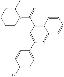 2-(4-bromophenyl)-4-[(2-methyl-1-piperidinyl)carbonyl]quinoline Struktur