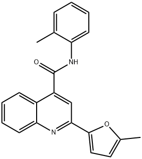 2-(5-methyl-2-furyl)-N-(2-methylphenyl)-4-quinolinecarboxamide Struktur