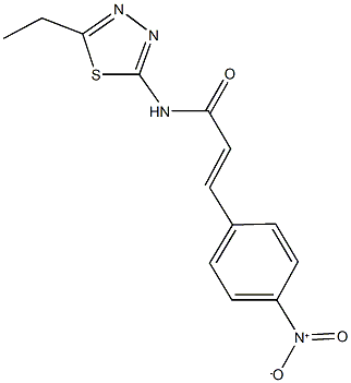 N-(5-ethyl-1,3,4-thiadiazol-2-yl)-3-{4-nitrophenyl}acrylamide Struktur