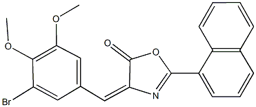 4-(3-bromo-4,5-dimethoxybenzylidene)-2-(1-naphthyl)-1,3-oxazol-5(4H)-one Struktur