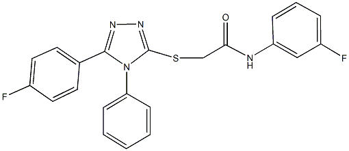 N-(3-fluorophenyl)-2-{[5-(4-fluorophenyl)-4-phenyl-4H-1,2,4-triazol-3-yl]sulfanyl}acetamide Struktur