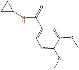 N-cyclopropyl-3,4-dimethoxybenzamide Struktur