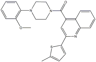 4-{[4-(2-methoxyphenyl)-1-piperazinyl]carbonyl}-2-(5-methyl-2-thienyl)quinoline Struktur