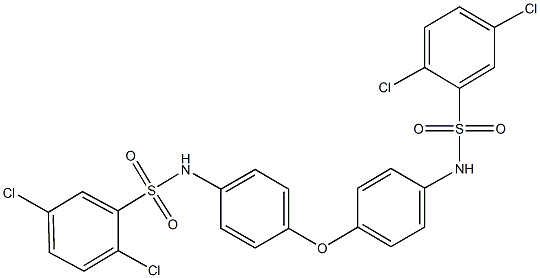 2,5-dichloro-N-[4-(4-{[(2,5-dichlorophenyl)sulfonyl]amino}phenoxy)phenyl]benzenesulfonamide Struktur